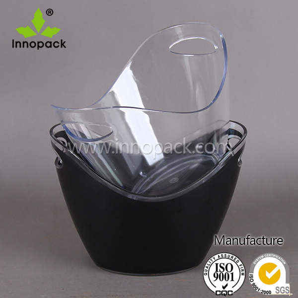 PS/ Acrylic Cooler Ice Bucket for Beer and Wine Wholeasle