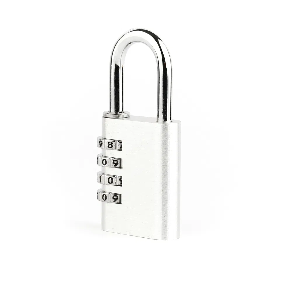 Mini Silver 38mm 3-Digit Aluminum Code Padlock for Storage