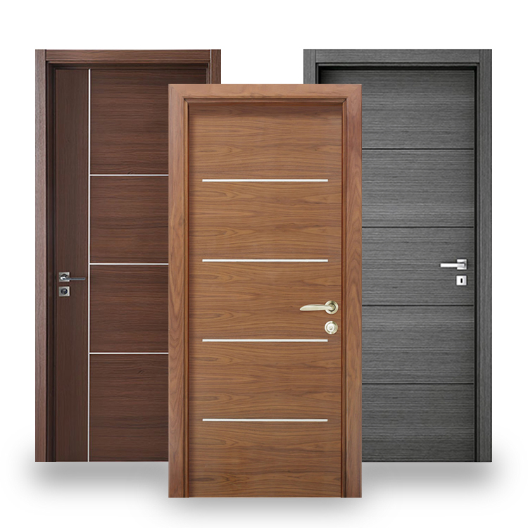 New Design House Hotel Interior Room Wood Door Bedroom Flush PVC Wooden Doors for Sale