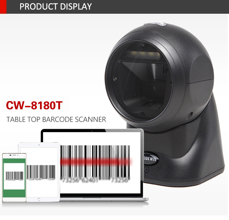 Cw8180t Portable Wired Android Bar Code Reader Handheld Qr Code 1d 2D Barcode Scanner for Supermarket Warehouse