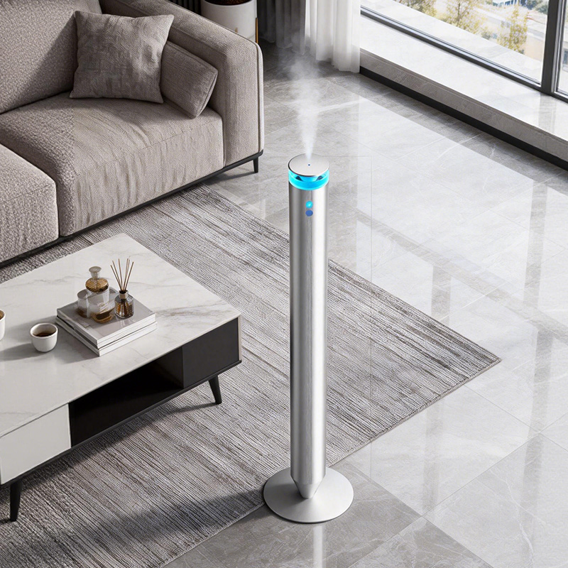 Floor-Standing Cylindrical Luxury USB Rechargeable Battery Smart Fragrance Diffuser for Commercial Place