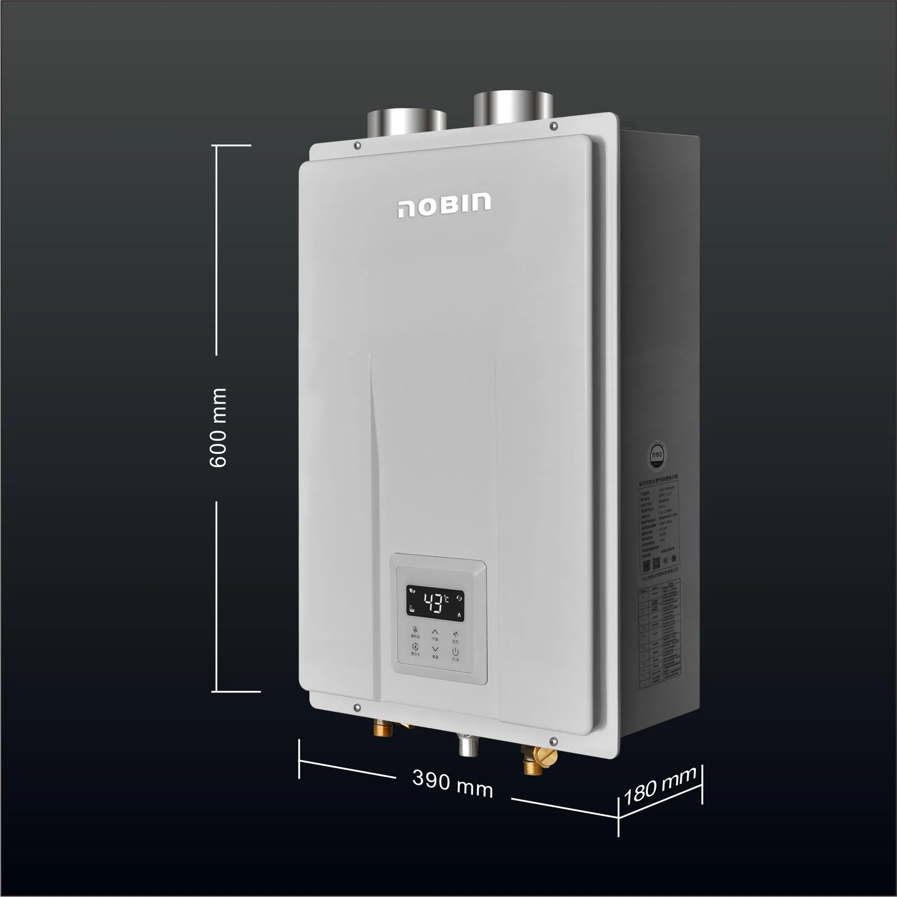 Oxygen-Free Copper Indoor Shower Gas Water Heater for Bathrooms and Kitchens