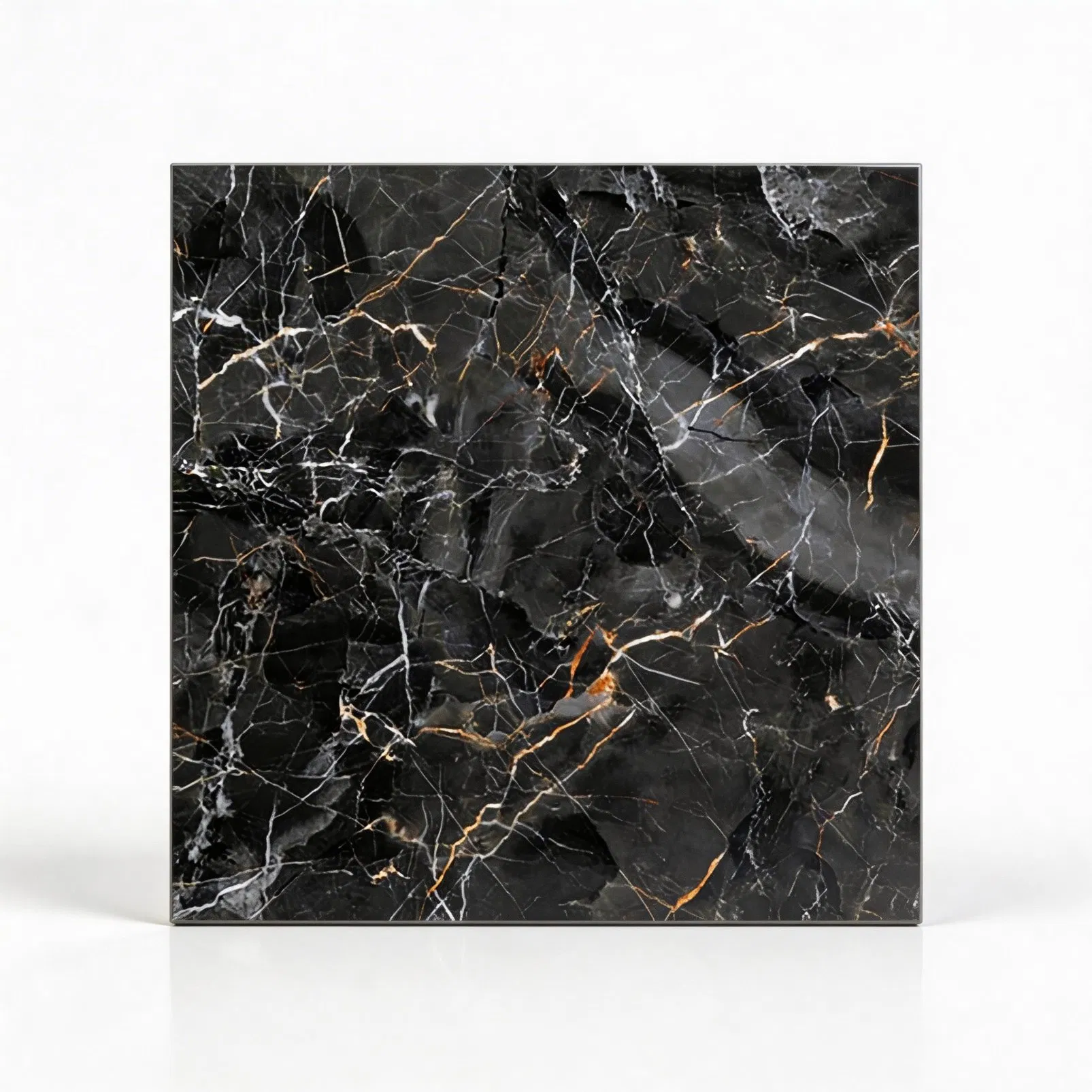Nature Black Design Full Polished Glazed Porcelain Wall Tile 600*600 Floor Tiles for Bedroom and Kitchen Hot-Selling OEM