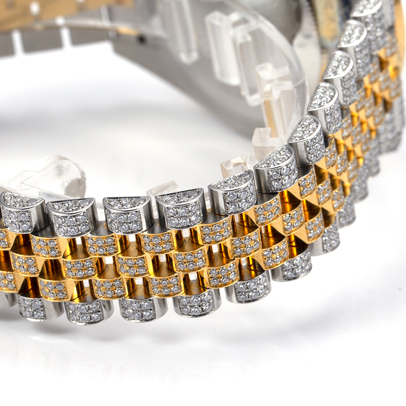 Vvs Moissanite Diamond Stainless Steel Handmade Custom Hip Hop Watches