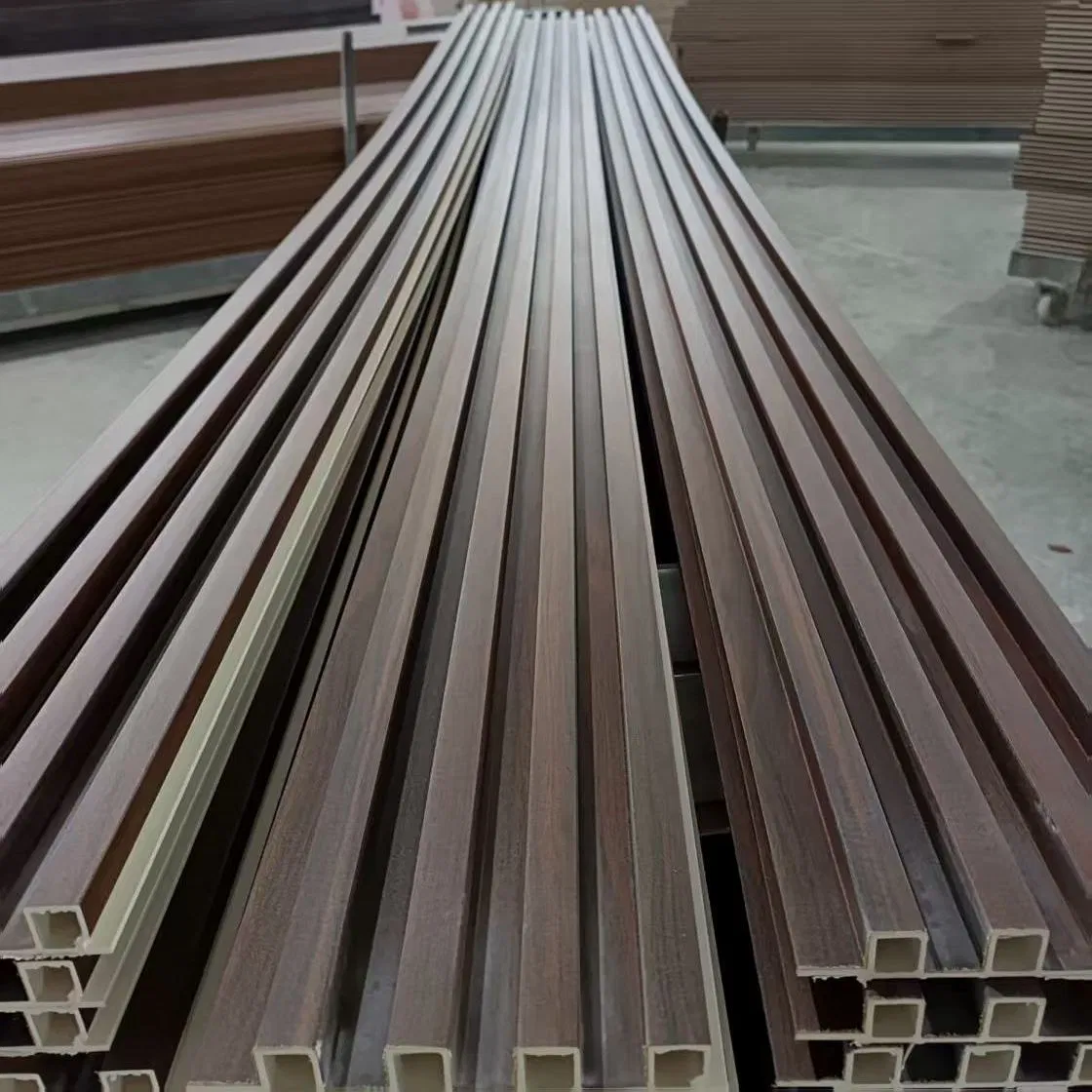 2026 Indoor Decorative PVC Wall Plastic WPC Fluted Fence Cladding Wall Panel