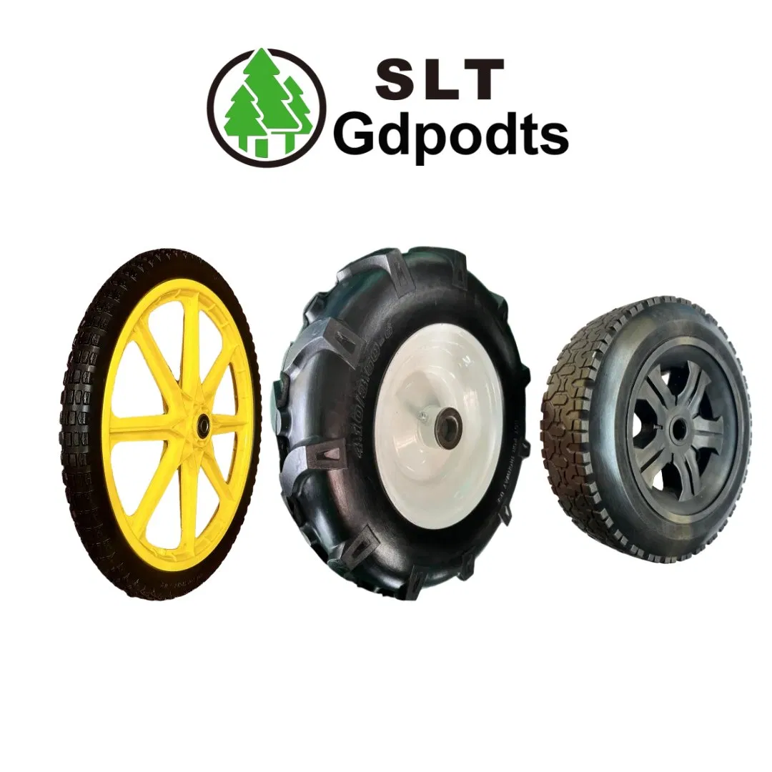 Heavy Duty Solid Rubber Polyurathane Flat Free PU Foam Trolley Wheelbarrow Wheel