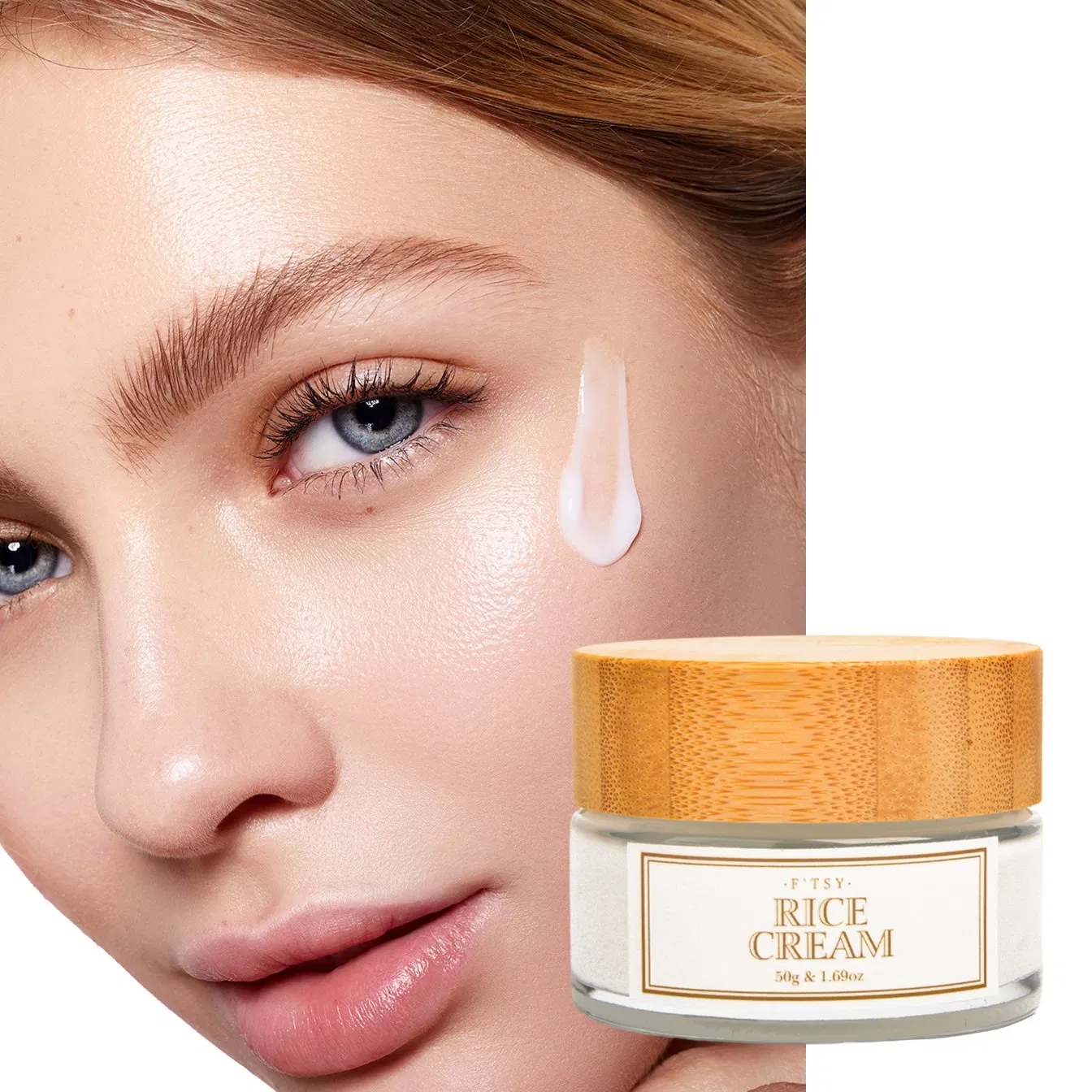 Hot Selling Pure Natural Whitening Rice Cream Anti Aging Rice Extract Cream Wholesale Factory