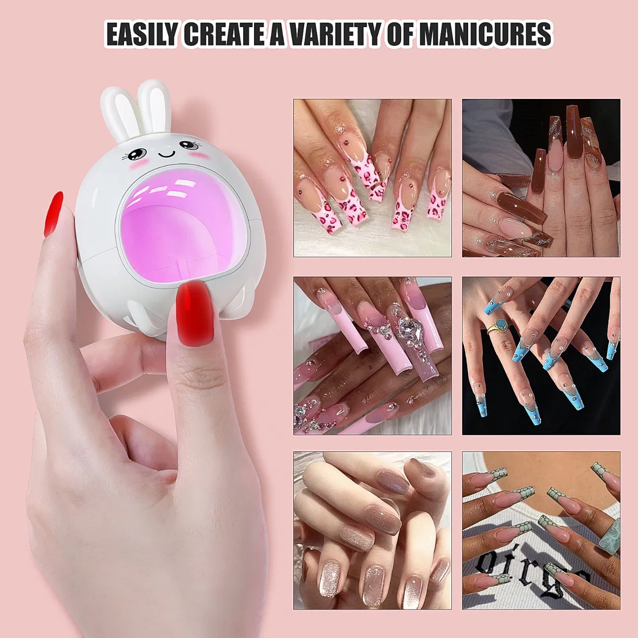 Hot Selling UV LED Nail Lamp 10W Mini Gel Nail Dryer for Gel Polish Nail Salon Equipment Grs Certificate