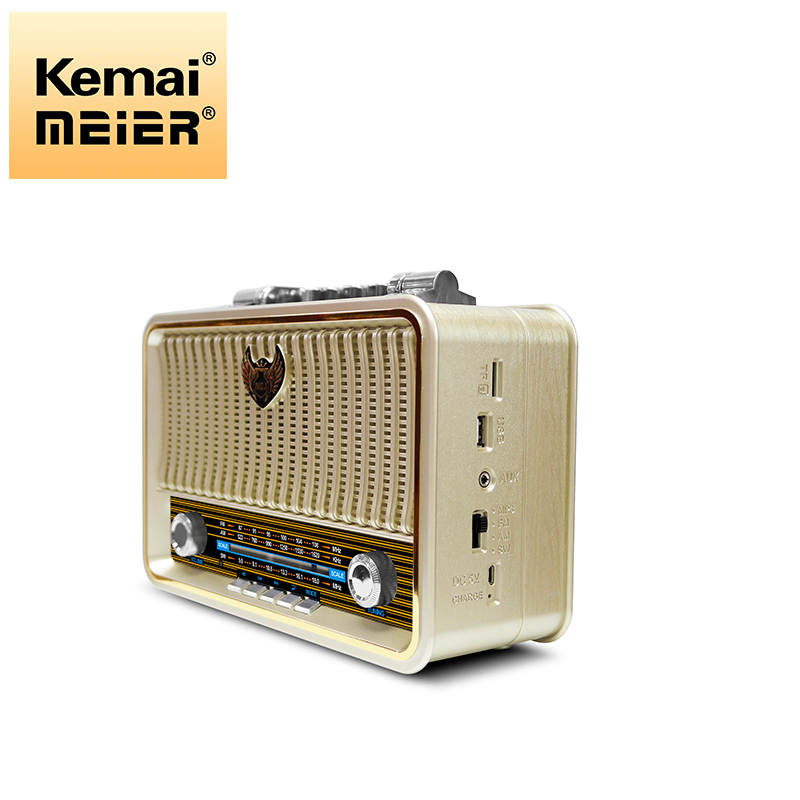 Factory Price 2024 Retro Wood Grain Portable Muitiband Radio Travel Player USB Bluetooth Audio Outdoor Speaker Wholesale Am FM Radio