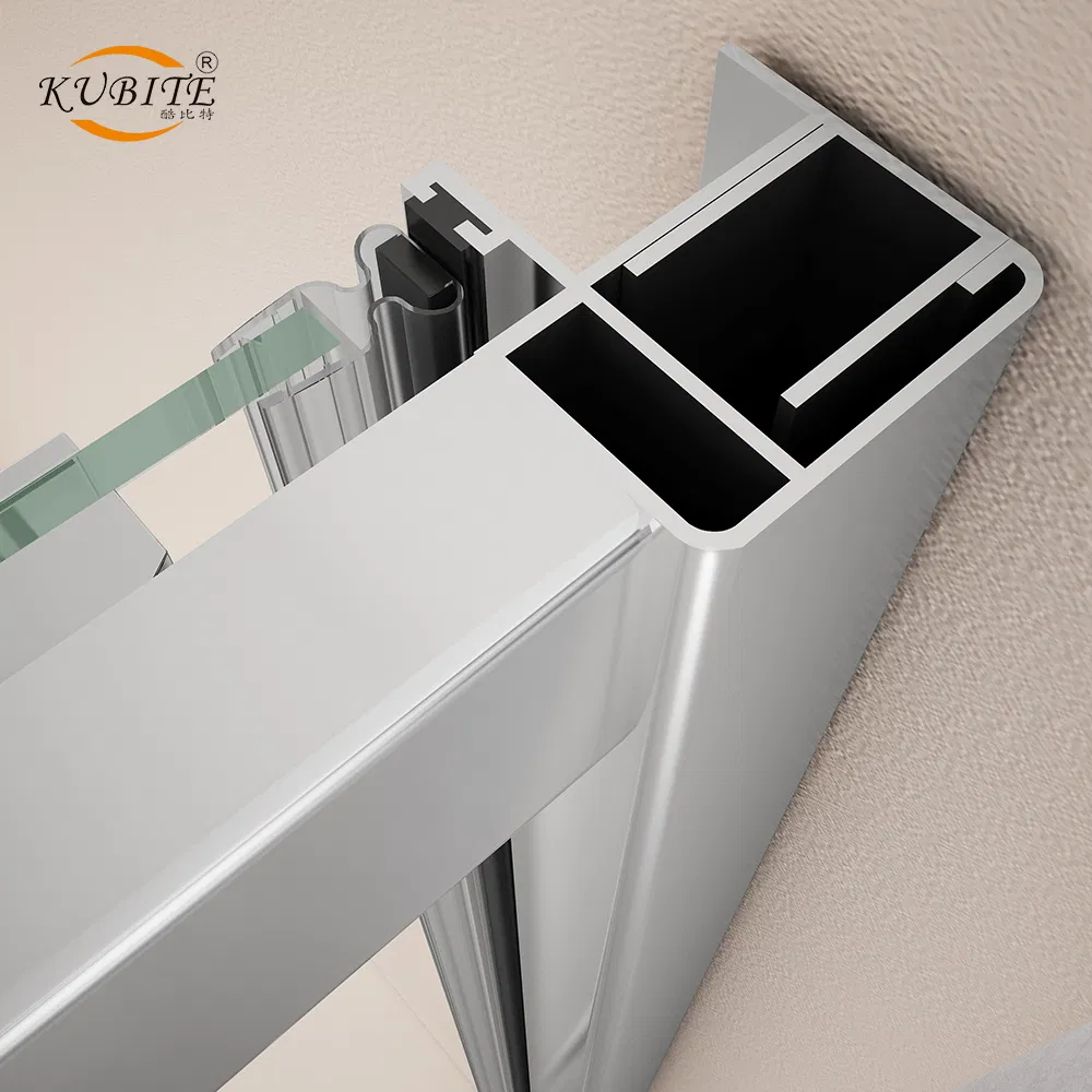 Popular Bathroom Square Rectangle Aluminum Waterproof Tempered Glass Walk in Shower Screen