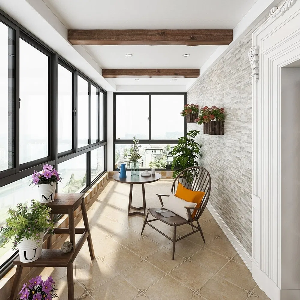 Premium Diamond Mesh Three-Track Sliding Glass Window System