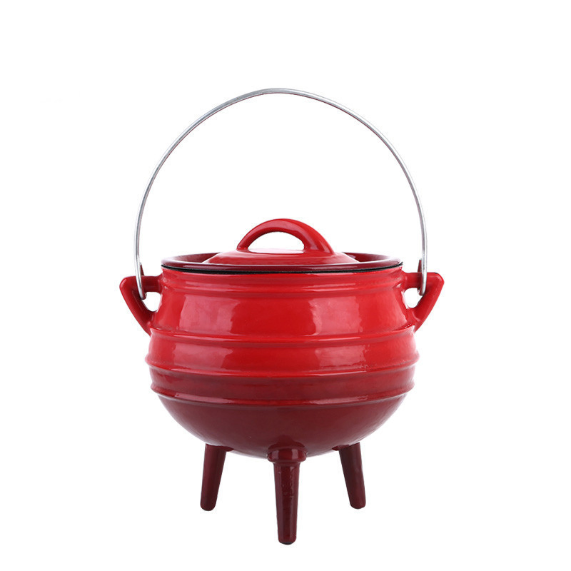 Cast Iron Metal South African Pot with Enamel Coating