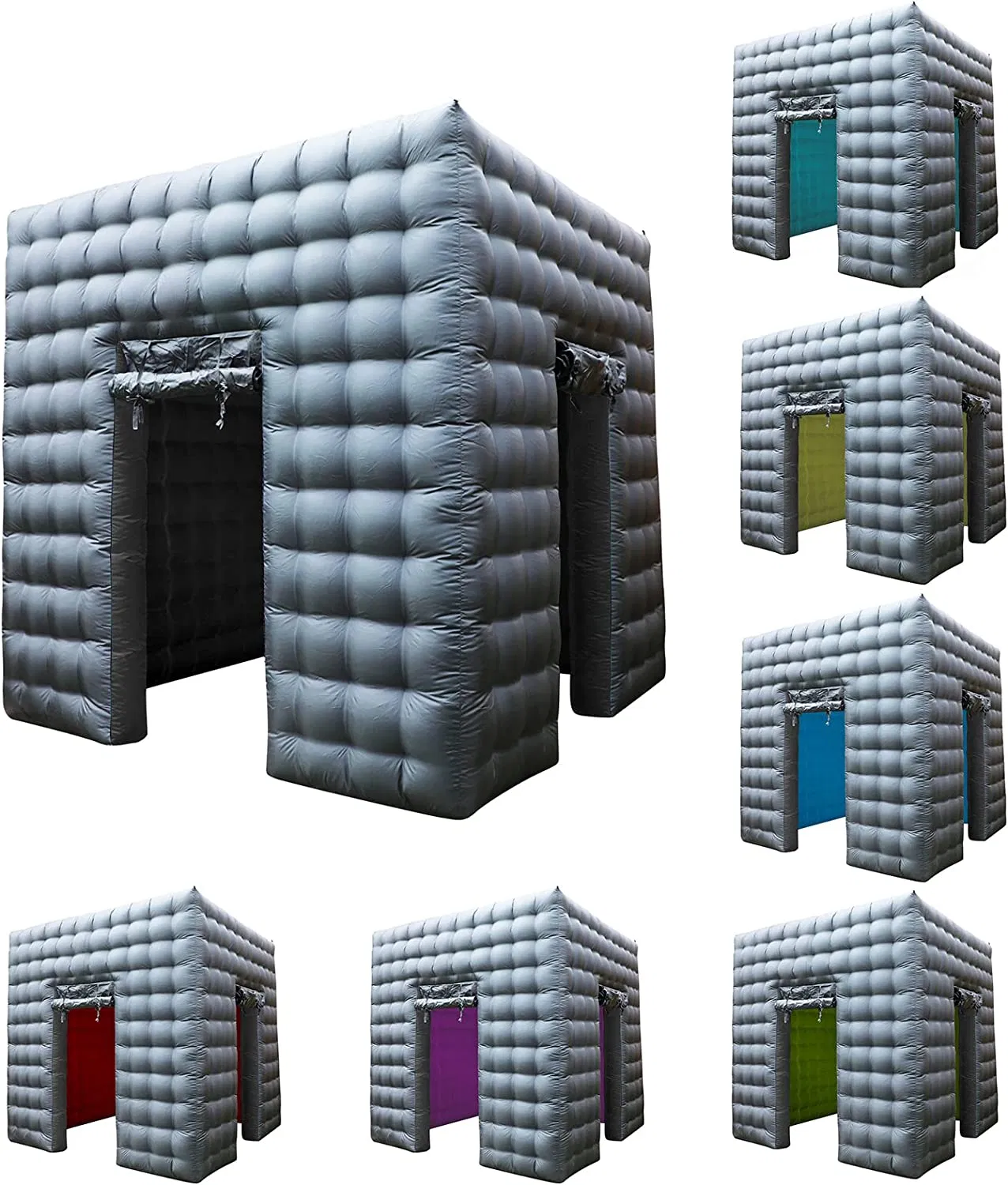 2023 New Camera Shape Portable Color LED Photo Booth Background Cover Inflatable Photo Booth for Sale