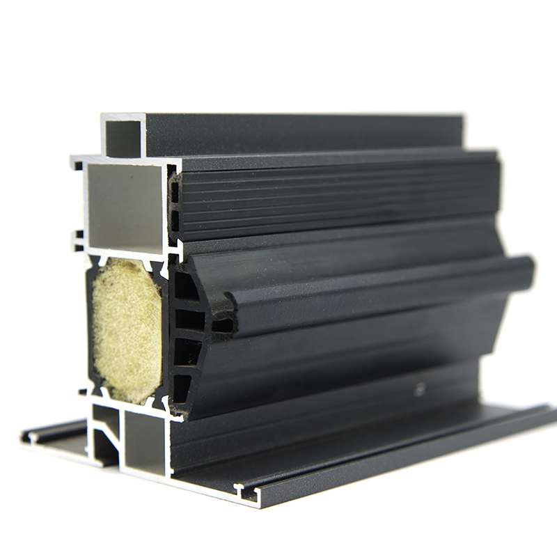 Anodized Heat Sink and Powder Coated Glass Wall Aluminium Profile