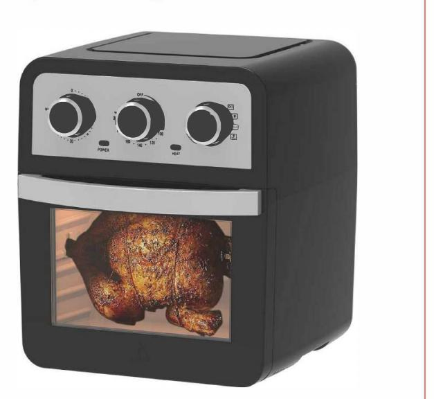 12L Rapid Air Circulate Triple Cooking Power 360 Degrees Good Rotating System Air Fryer Oven