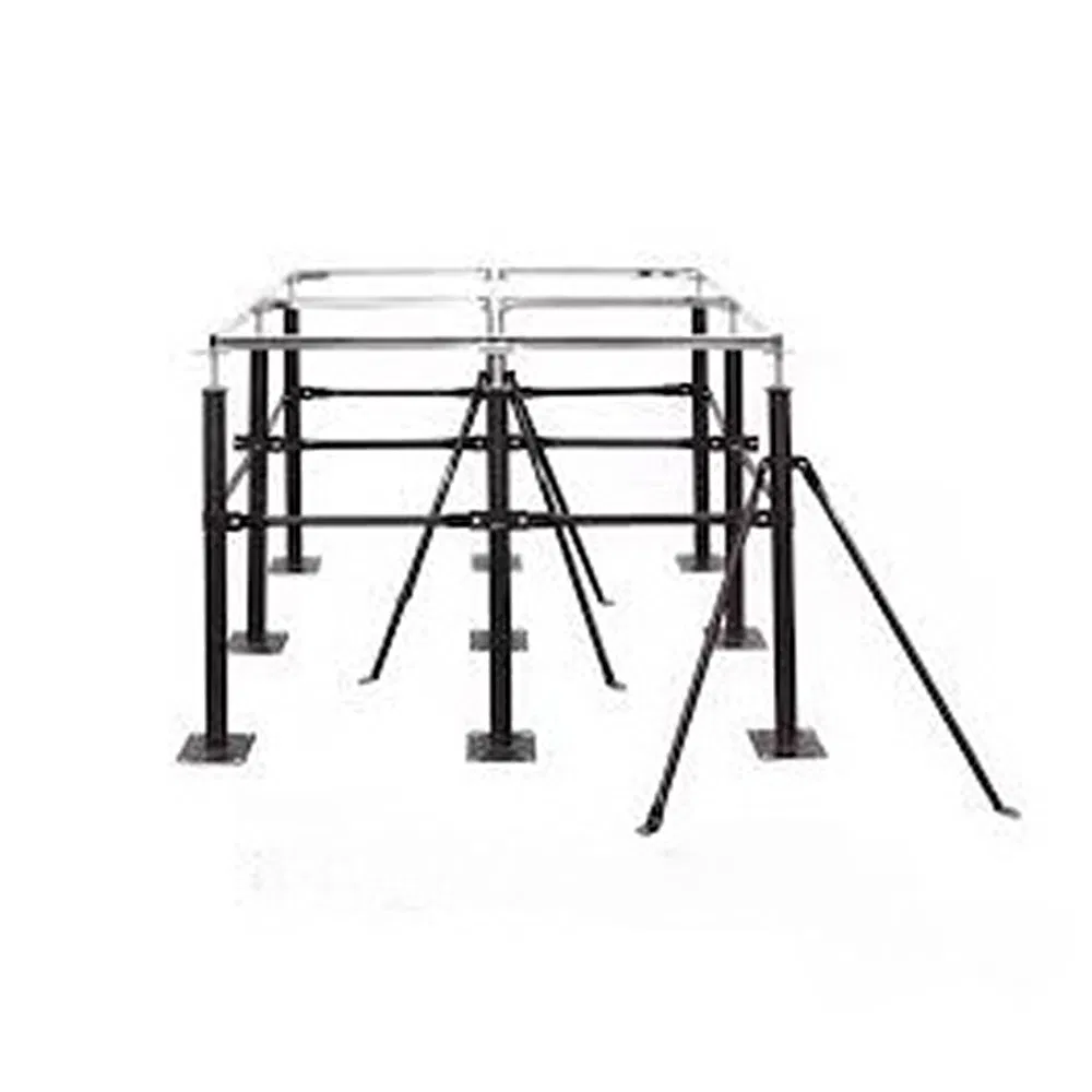 Lingding Anti-Seismic Design Galvanized Steel Solid Stringer Reinforced Business Pedestal