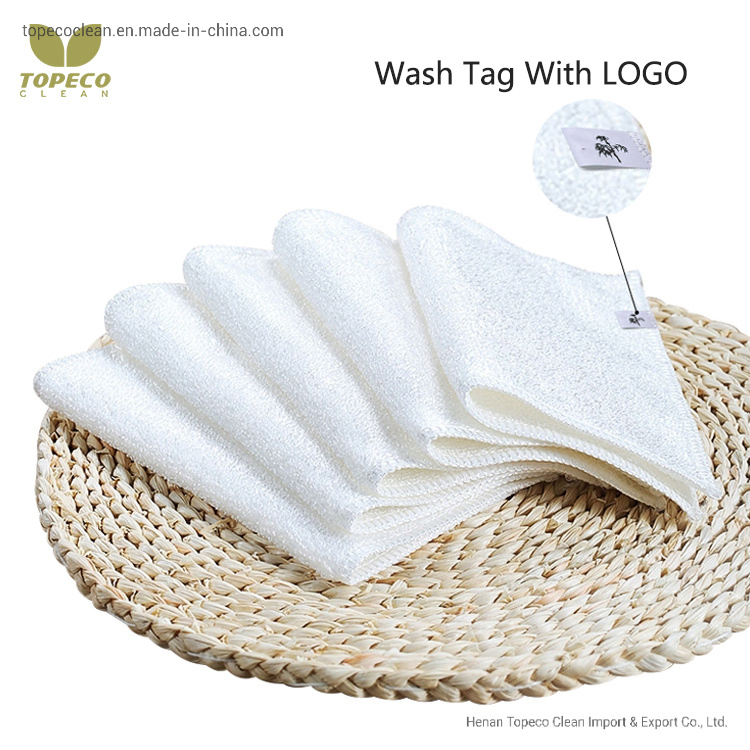 Topeco Antibacterial Kitchen Bamboo Fiber Dish Cloth Durable Cleaning Towel Customized Package
