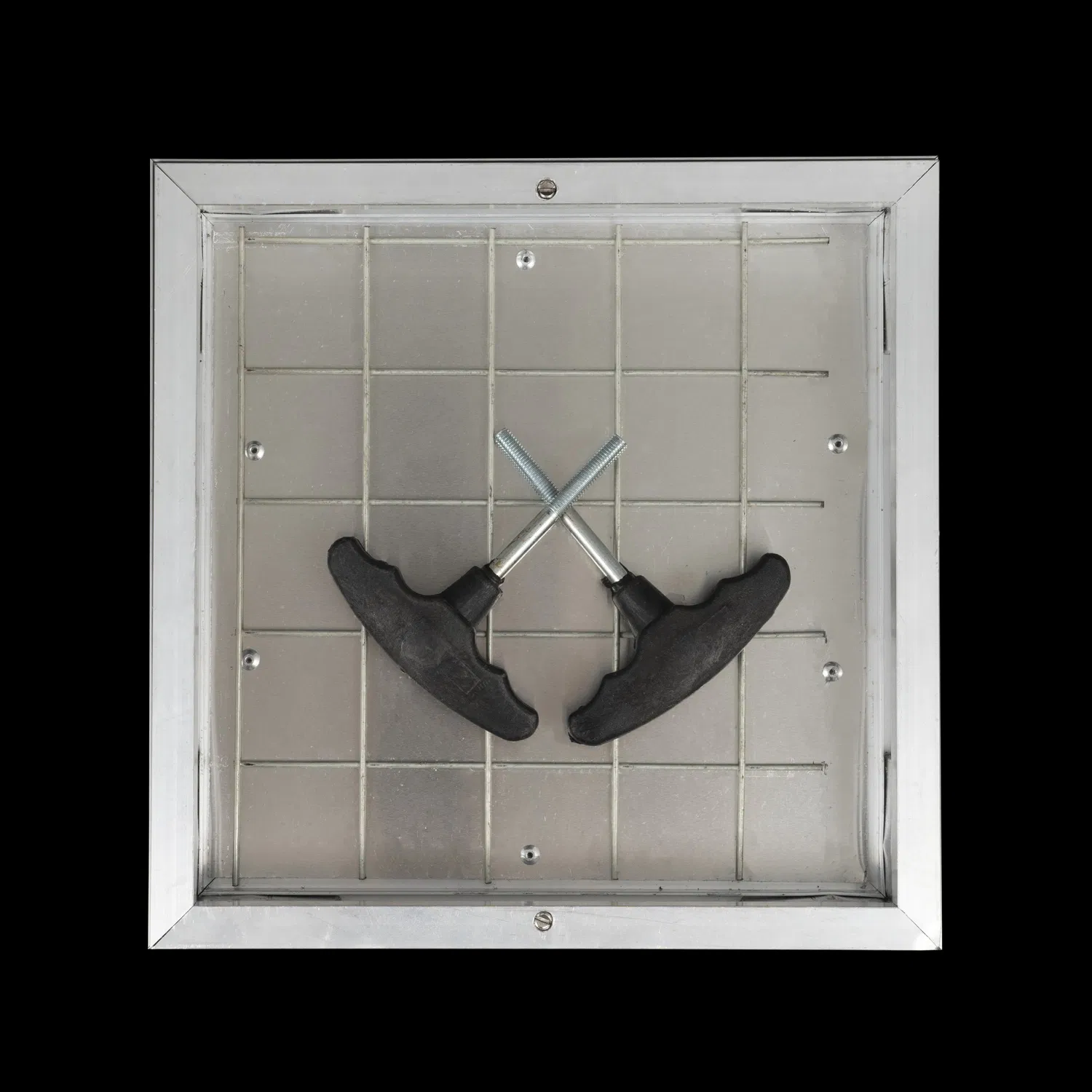 Aluminum Alloy Lockable Access Panel with Butterfly Handle & Reinforced Mesh
