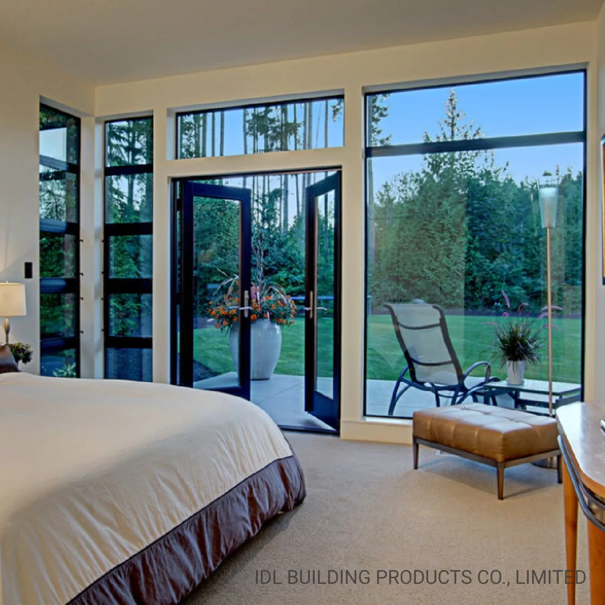 Building Material Modern 1.8 Thickness Double Glazing Exterior Aluminium Coating Glass Folding Bifold Doors
