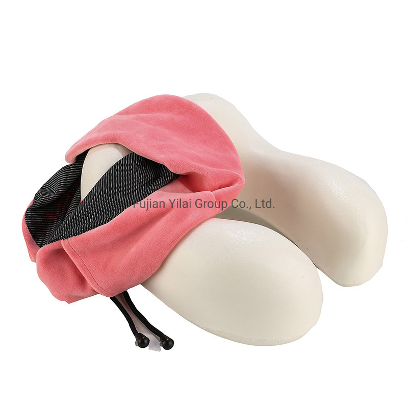 Adjustable Travel Pillow 100% Pure Memory Foam Neck Pillow with Storage Bag, Sleep Mask and Earplugs-Prevent