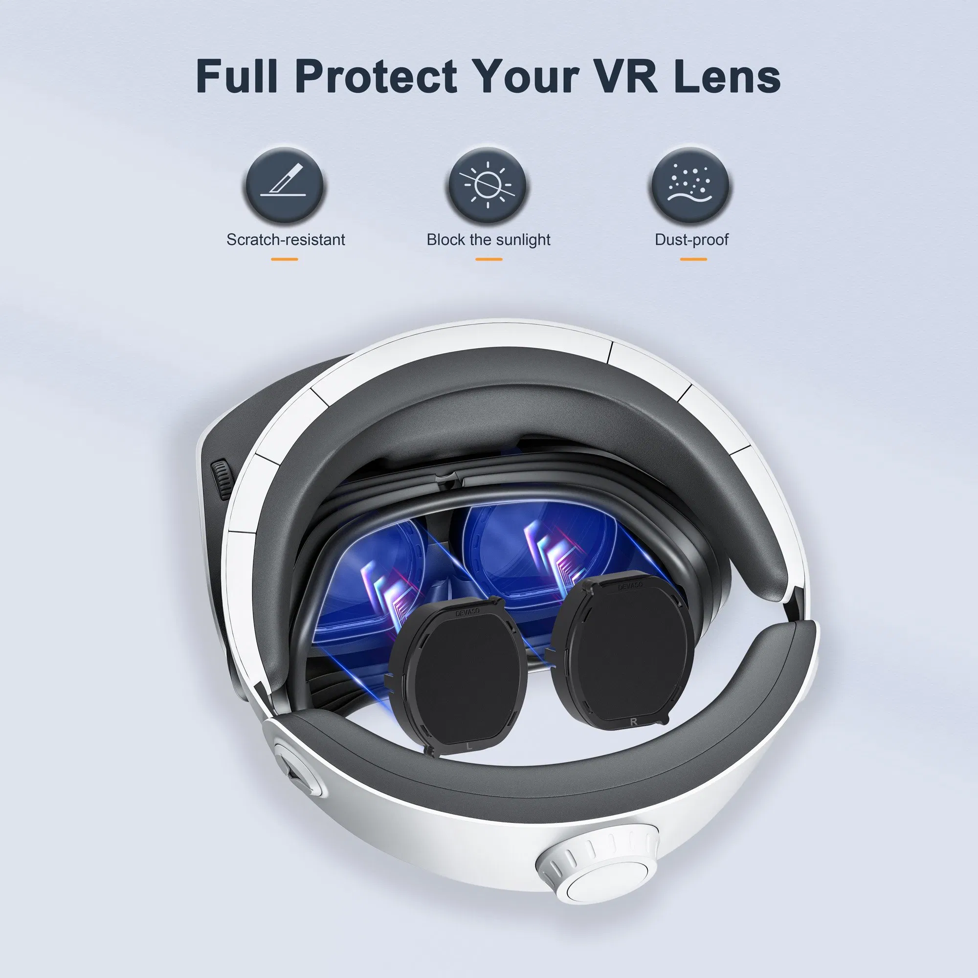 Anti-Scratch Lens Cover Compatible with PS Vr2 Headset Lightweight Lens Protector