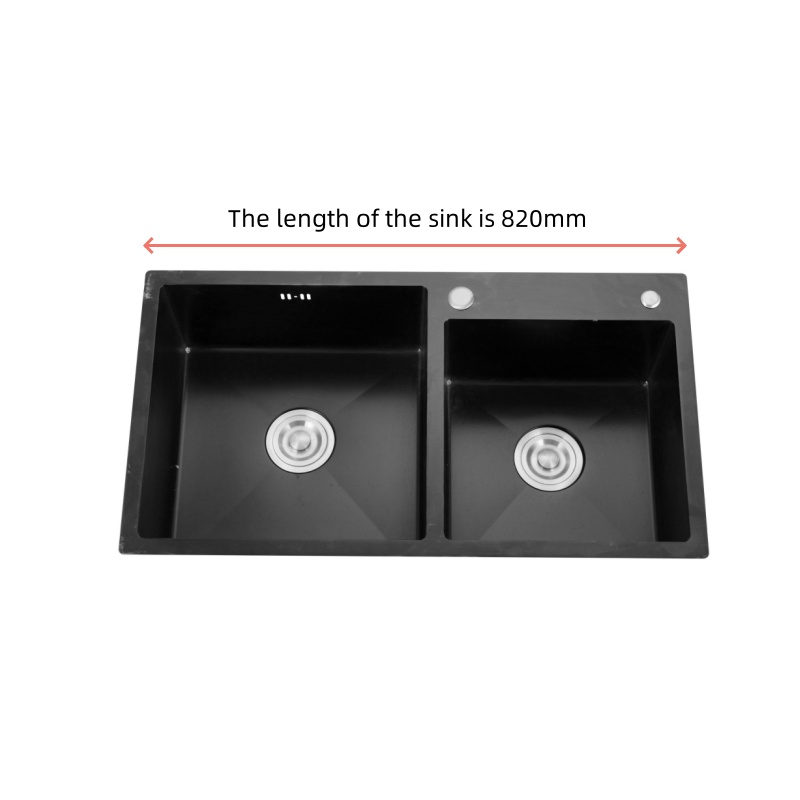 H8245b-High-End Stainless Steel Handcrafted Double Sink