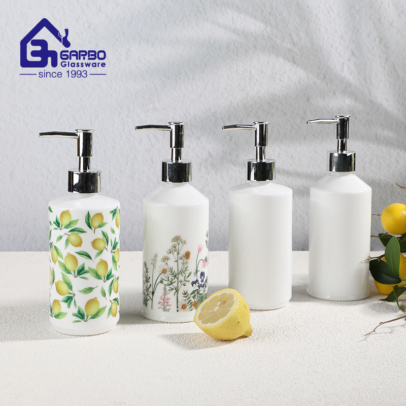 Bathroom Sanitary Accessories Washing Glass Lotion Bottle Dispenser with Pump