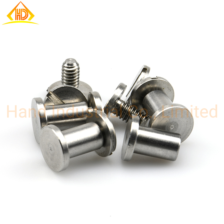 M3 M4 6 8 10mm SUS304 316 Brass Titanium Copper Slvery Gun Black Metal Sheet Leather Kydex Leather Leash Belt Handbag Connector Screw