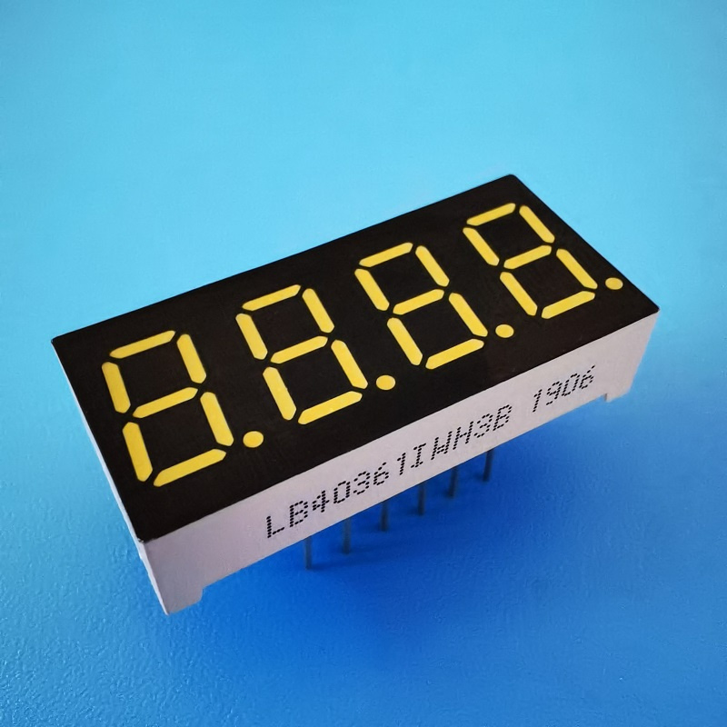 4 Digit 0.36" 7 Segment LED Display Common Anode for Instrument Panel