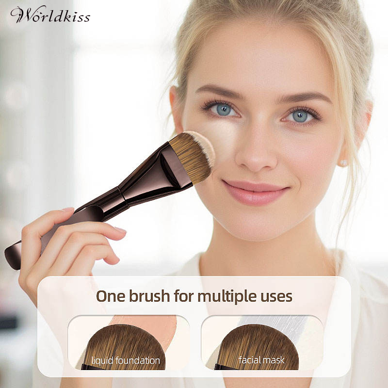 Applicator Brush Synthetic Hair Metal Handle High Quality Bristles Colorful Makeup Brush