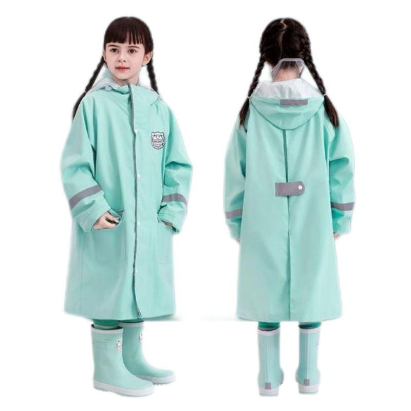 Versatile PU Raincoat for Kids - Stylish and Functional for All Weather