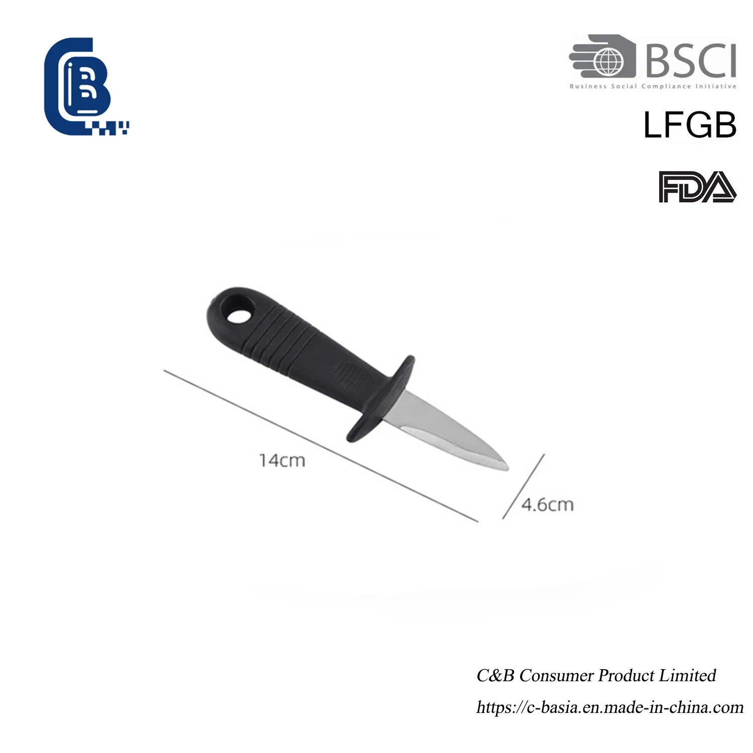 Нож для устриц с деревянной ручкой