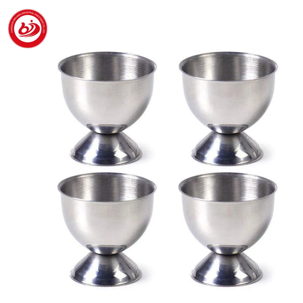Wholesale Stainless Steel Egg Rack Stand Kitchen Restaurant Display Boiled Egg Cup Holder