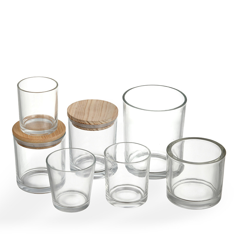 Aromatherapy Candle Holder Aromatherapy Glass Vertical Round Glass Cup for Candle