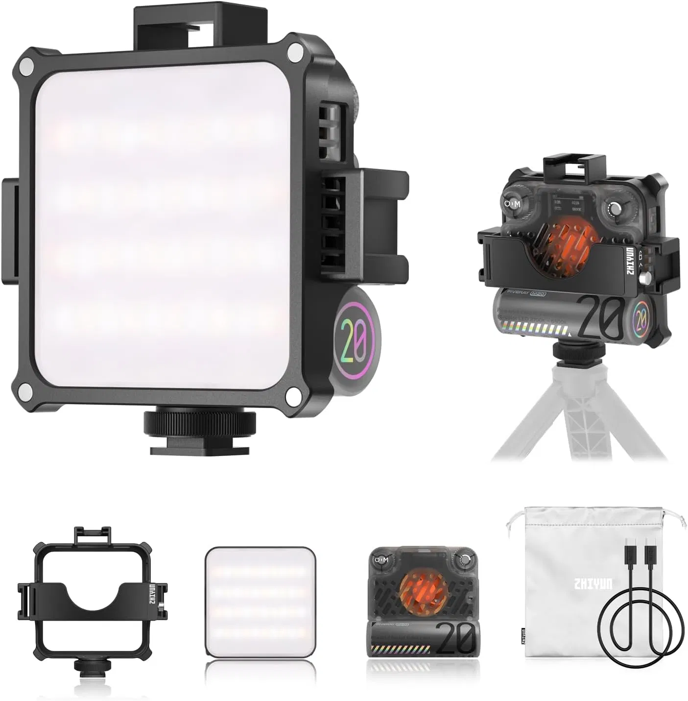 Zhiyun Fiveray M20 Bicolor 20W, портативная видеолампа