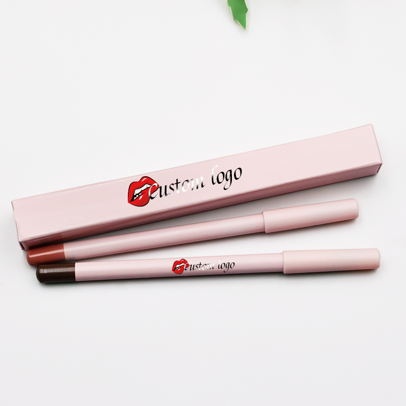 Wholesale Cosmetics Makeup Waterproof Custom Vegan Creamy Brown Lipliner Pencil Private Label