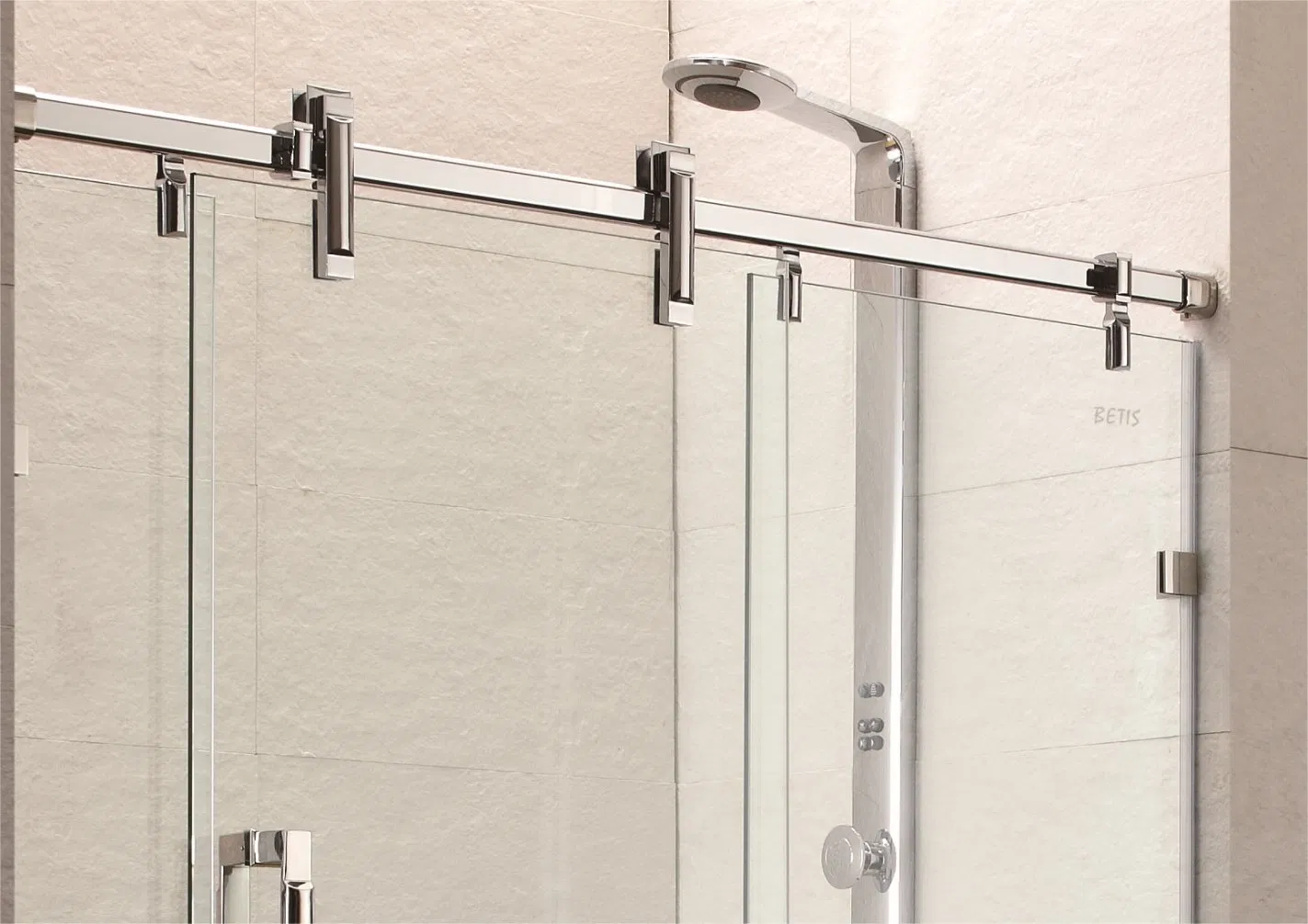 OEM Bathroom Fittings Accessories Factory Direct-Sale ASTM-Standard Stainless-Steel Shower Enclosure Fittings Headedr Bar