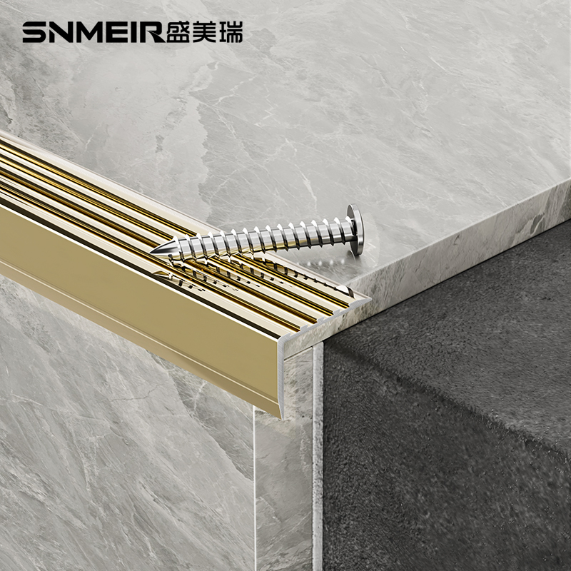 Aluminum Anti Slip Stair Nosing Stair Tread Trim Straight Edge Trim Stair Edge Stair Tread Trim Stair Nosing Linyi Stair Tread Trim Wholesale Carpet Stair Nosin