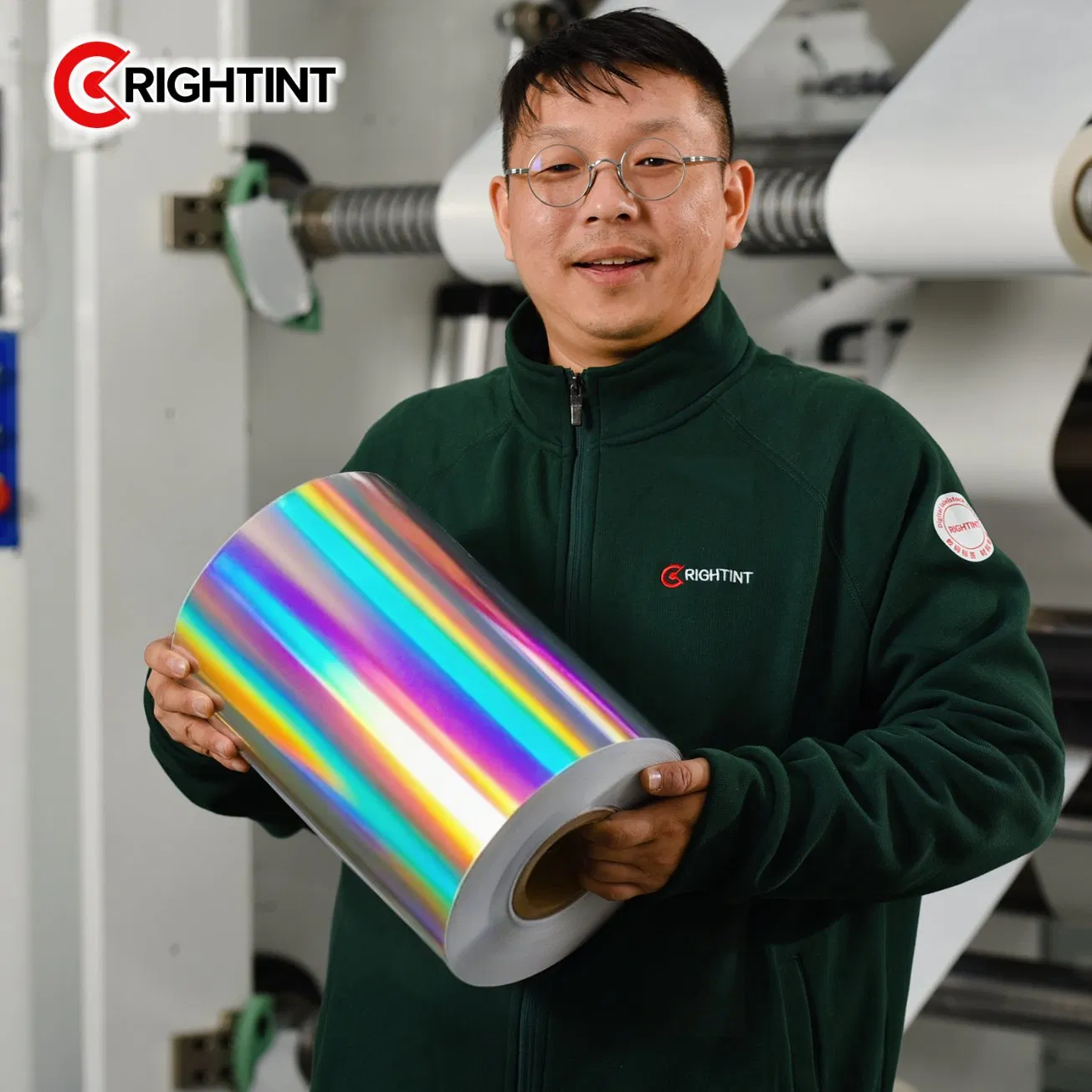 Vinyl Opaque Rightint Carton A4, OEM "Marketplace" Holographic Sticker Paper