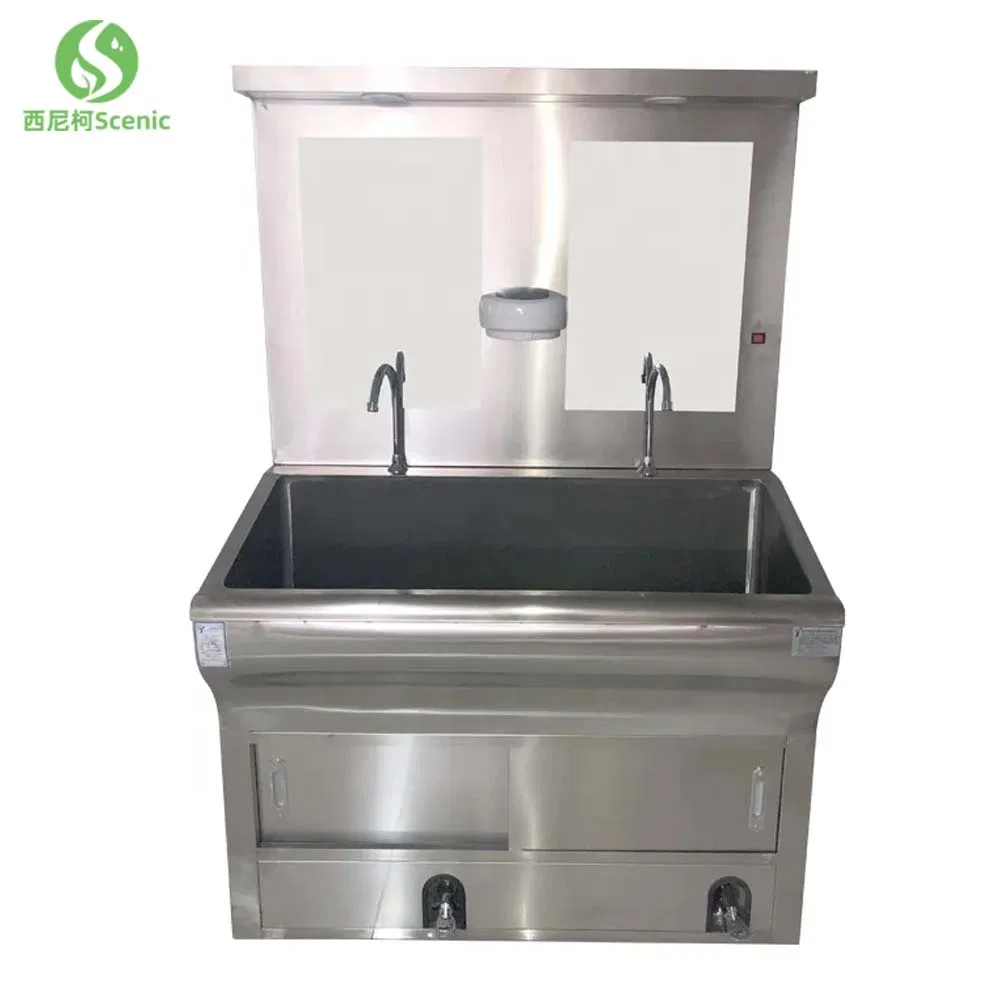 Smart Portable Foot Wash Sink with Touchless Sensor and Glass Top