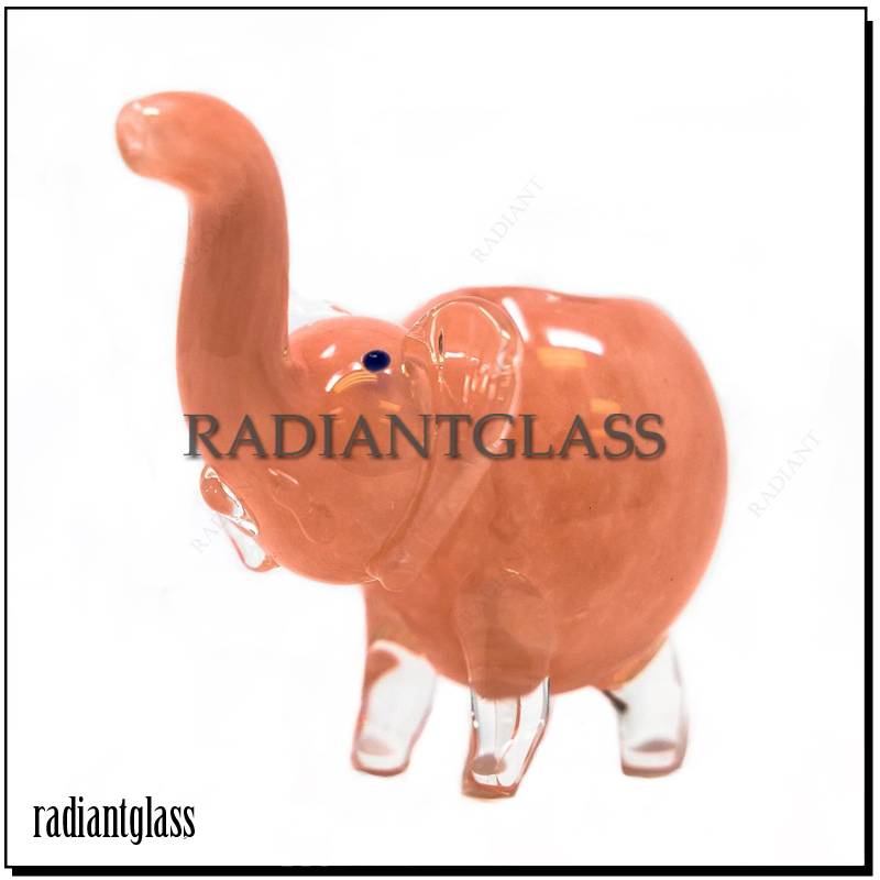 110mm Small Glass Pipe Unique Elephant Shaped Pipe for Smoking