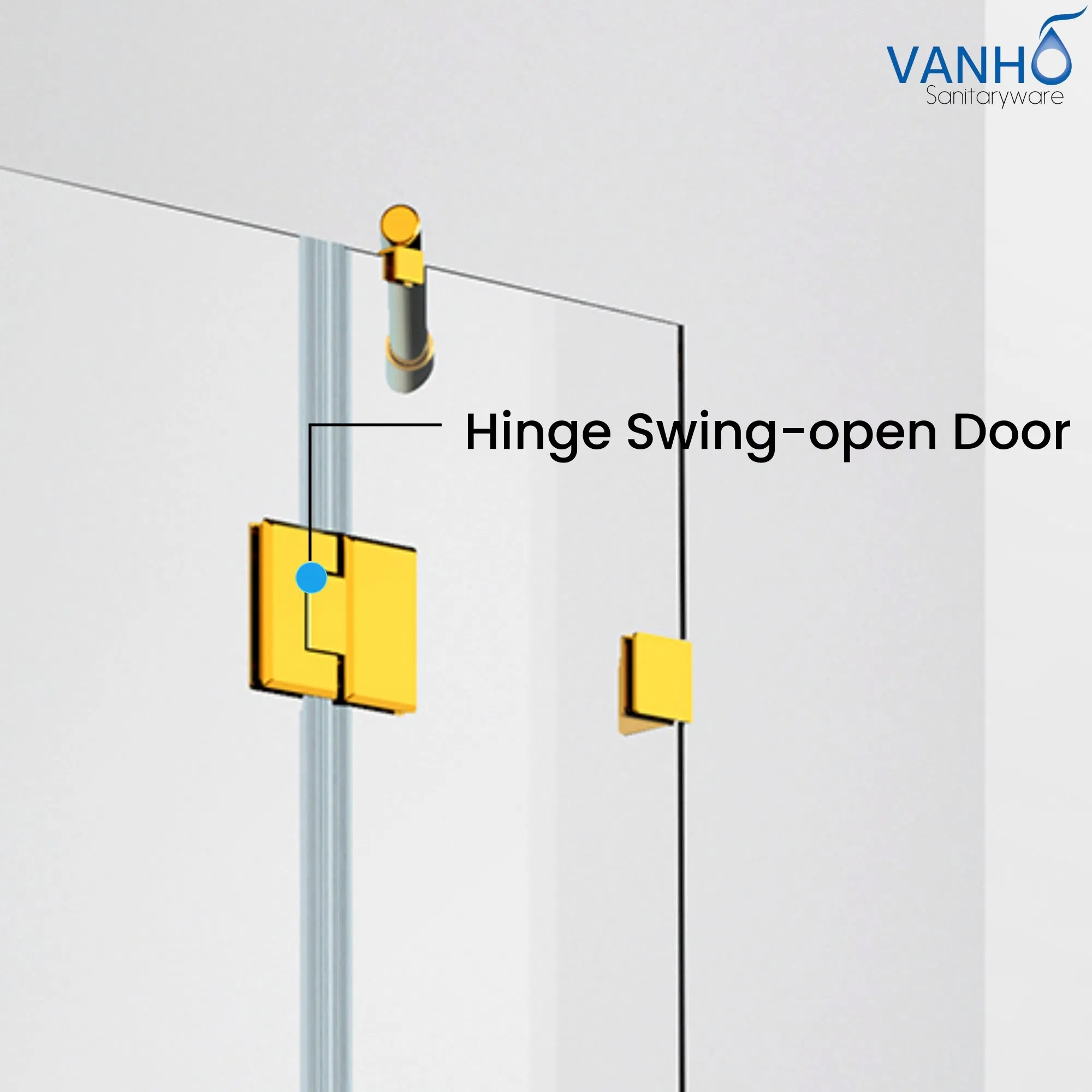 New Style Space-Saving Straight-Line Shape, Swing Door Design Showerroom