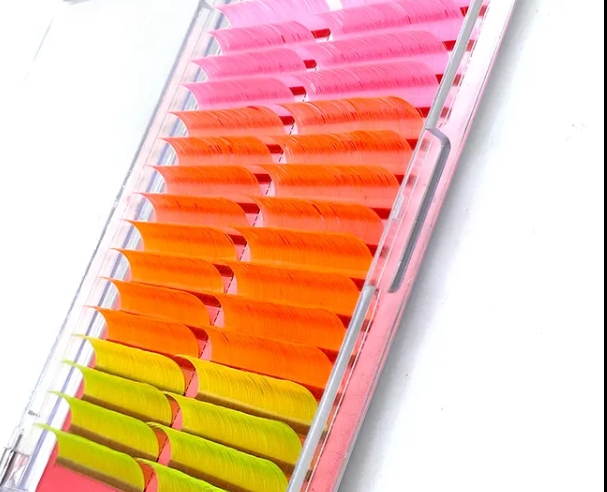 High Quality One Second Lash Easy Fan Eyelashes Extension Eyelash 8-25mm Volume Rainbow Color Extensions