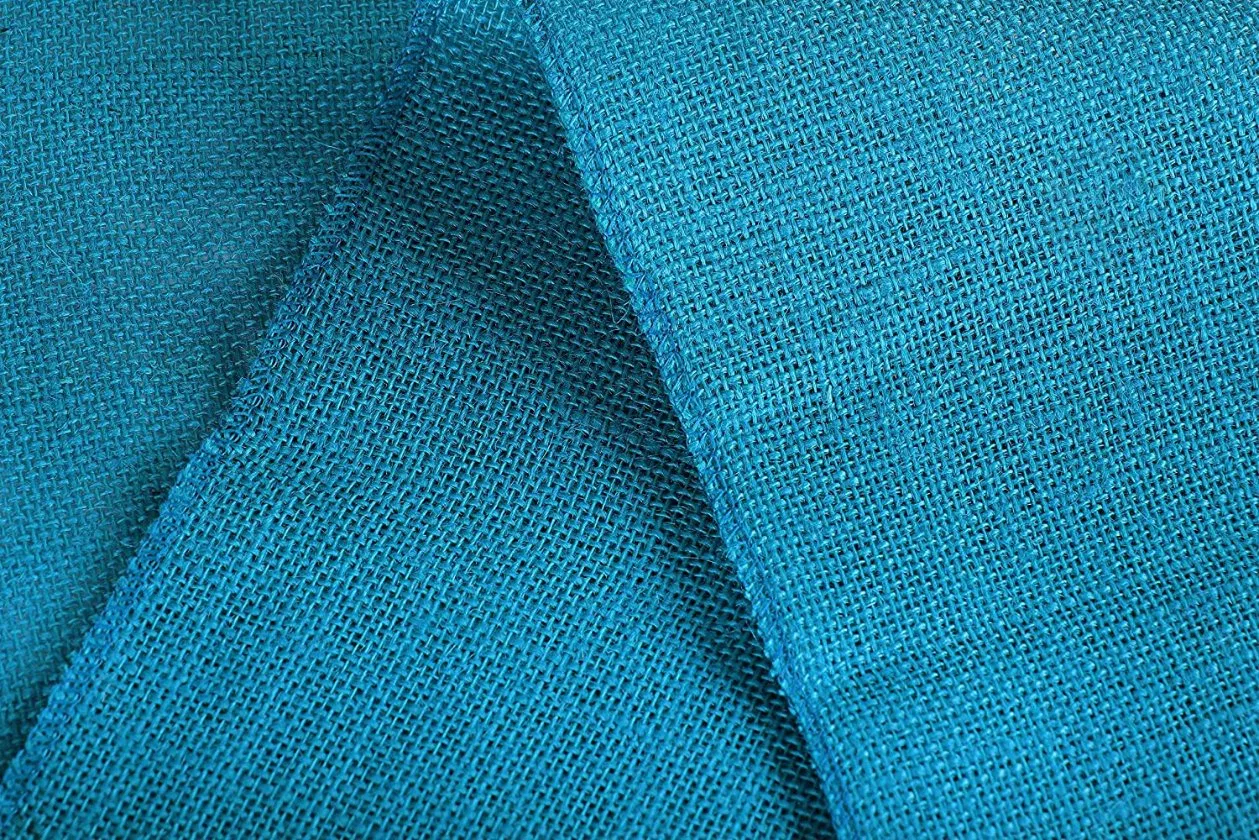 Customized Blue Finished Edge Home Decor Jute Table Runner