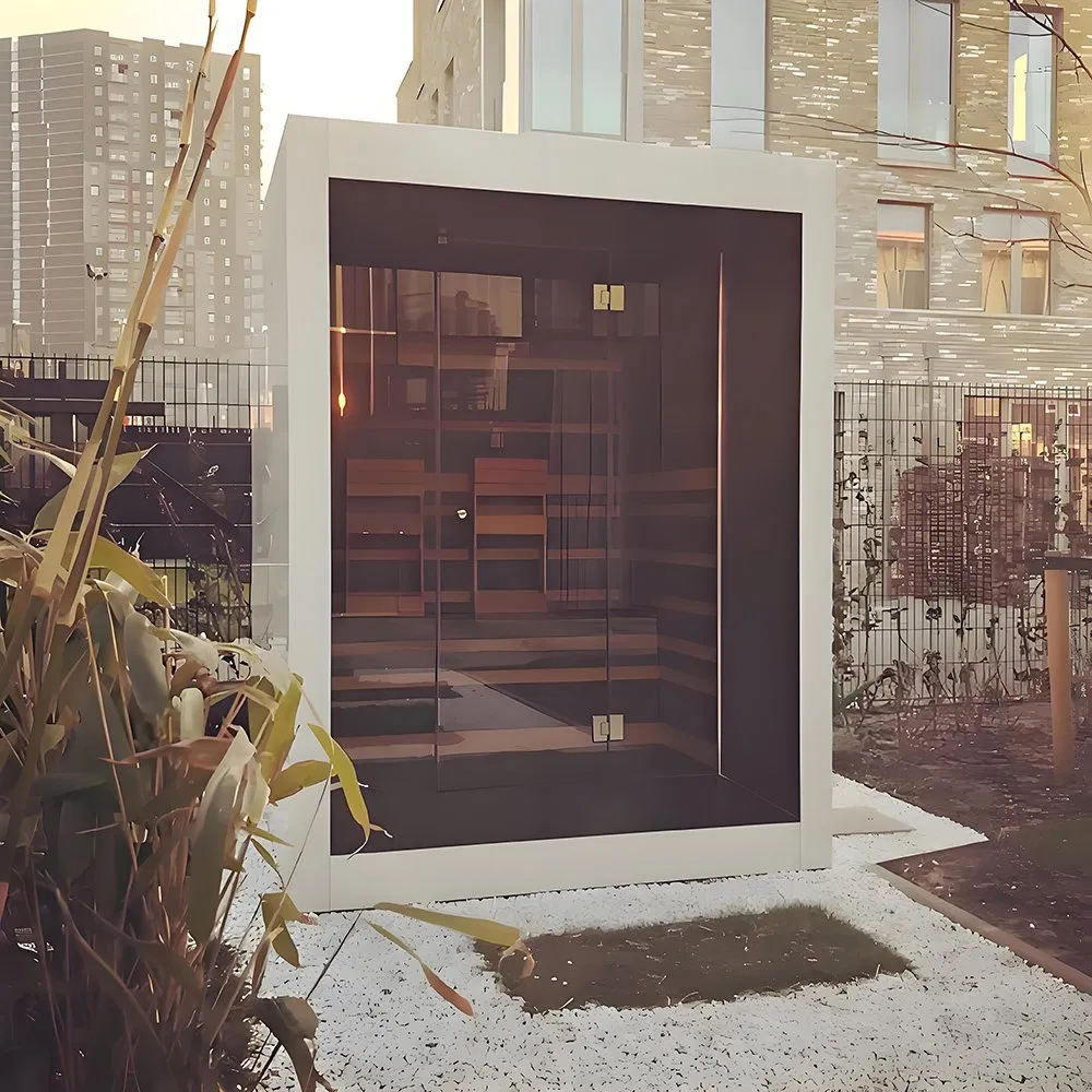 Квадратная сауна для улицы из канадской тсуги или кедра