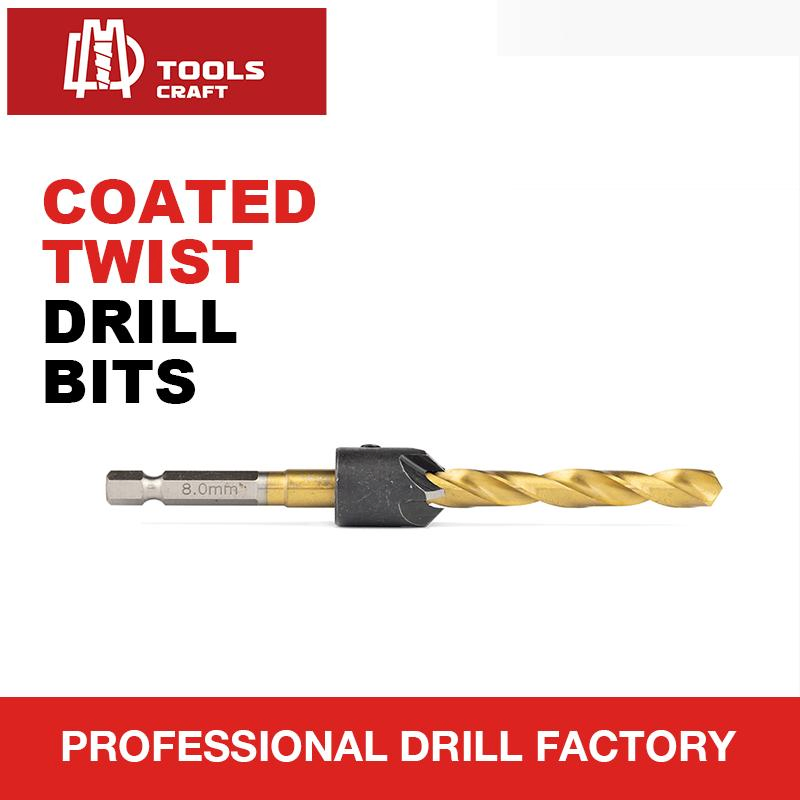 Carbide Tipped Countersink with Tapered Drill and Adjustable Depth Stop