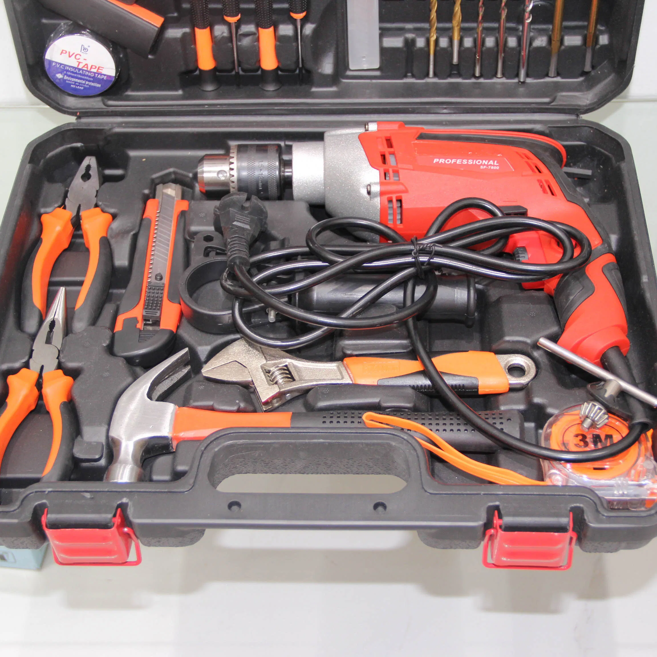 Behappy High Quality 108 PCS Household Electric Hand Tools Set