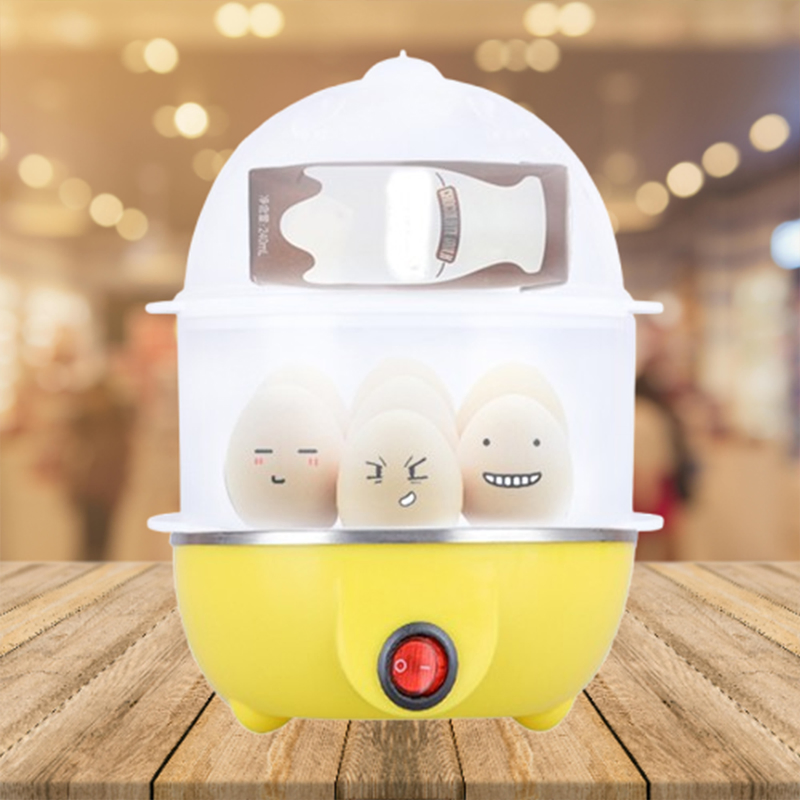 Double Layer Egg Steamer and Poacher for Home Use Automatic Electric Poacher