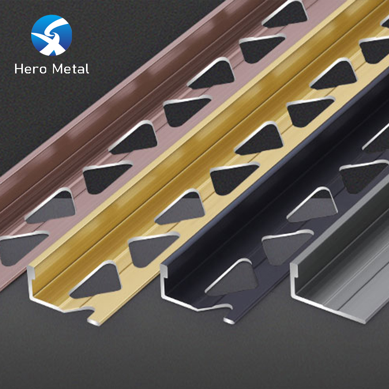 Aluminum Ceramic Tile Border Edge Matte Border Trim 2.5m Bath Tile Moulding Edge Straight Shape Strip