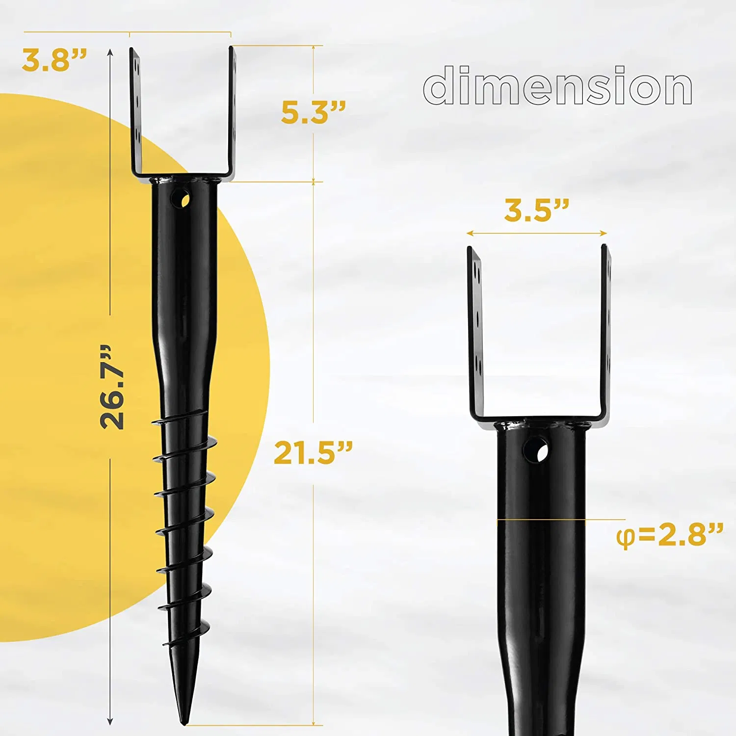 Безвыемный грунтовый анкер для столбов